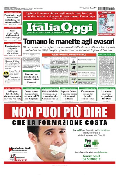 Italia oggi : quotidiano di economia finanza e politica